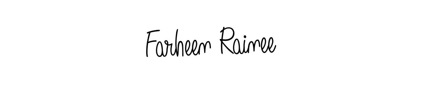 Farheen Rainee stylish signature style. Best Handwritten Sign (Angelique-Rose-font-FFP) for my name. Handwritten Signature Collection Ideas for my name Farheen Rainee. Farheen Rainee signature style 5 images and pictures png