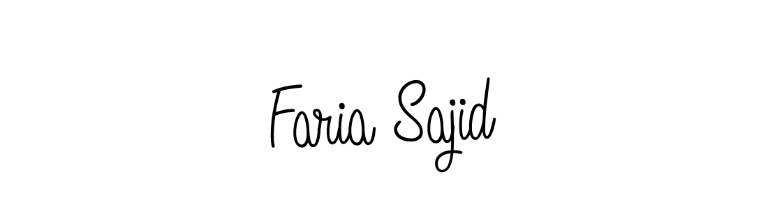 Design your own signature with our free online signature maker. With this signature software, you can create a handwritten (Angelique-Rose-font-FFP) signature for name Faria Sajid. Faria Sajid signature style 5 images and pictures png