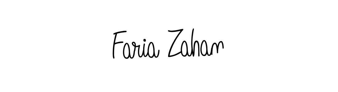 Faria Zahan stylish signature style. Best Handwritten Sign (Angelique-Rose-font-FFP) for my name. Handwritten Signature Collection Ideas for my name Faria Zahan. Faria Zahan signature style 5 images and pictures png