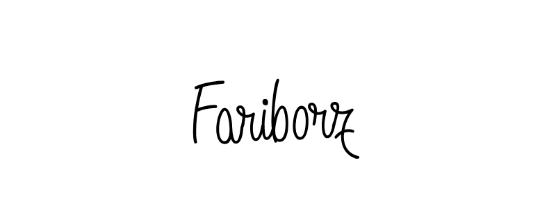 You should practise on your own different ways (Angelique-Rose-font-FFP) to write your name (Fariborz) in signature. don't let someone else do it for you. Fariborz signature style 5 images and pictures png