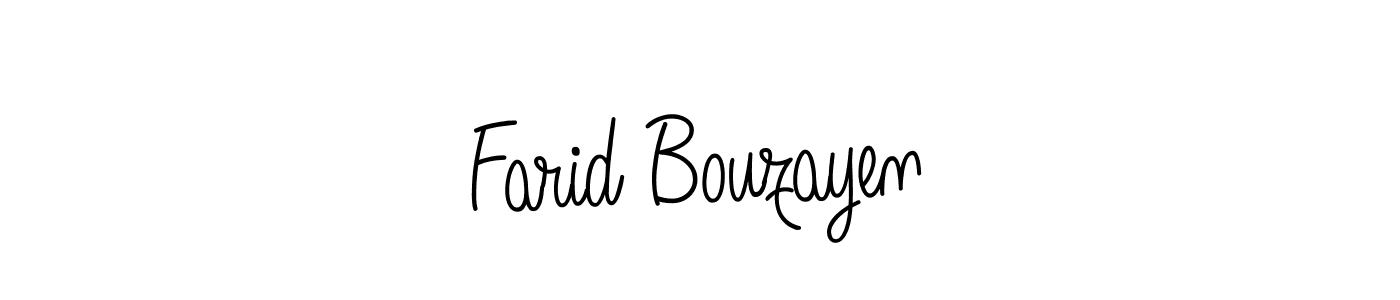 How to make Farid Bouzayen name signature. Use Angelique-Rose-font-FFP style for creating short signs online. This is the latest handwritten sign. Farid Bouzayen signature style 5 images and pictures png