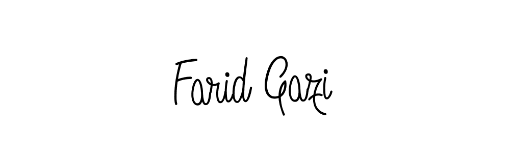 Use a signature maker to create a handwritten signature online. With this signature software, you can design (Angelique-Rose-font-FFP) your own signature for name Farid Gazi. Farid Gazi signature style 5 images and pictures png