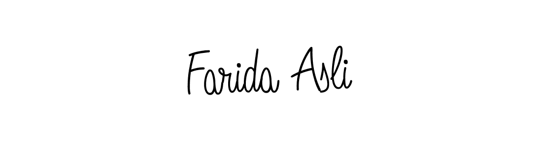 Best and Professional Signature Style for Farida Asli. Angelique-Rose-font-FFP Best Signature Style Collection. Farida Asli signature style 5 images and pictures png