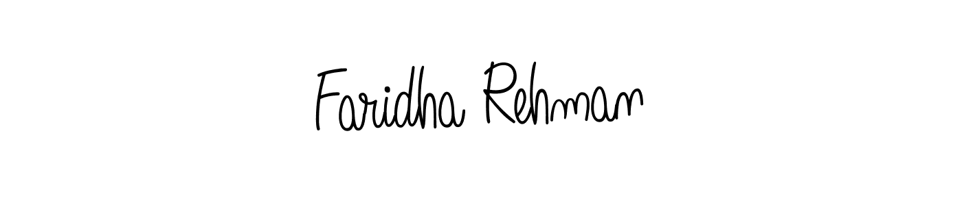 Faridha Rehman stylish signature style. Best Handwritten Sign (Angelique-Rose-font-FFP) for my name. Handwritten Signature Collection Ideas for my name Faridha Rehman. Faridha Rehman signature style 5 images and pictures png