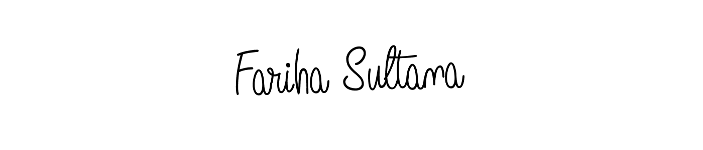 Use a signature maker to create a handwritten signature online. With this signature software, you can design (Angelique-Rose-font-FFP) your own signature for name Fariha Sultana. Fariha Sultana signature style 5 images and pictures png