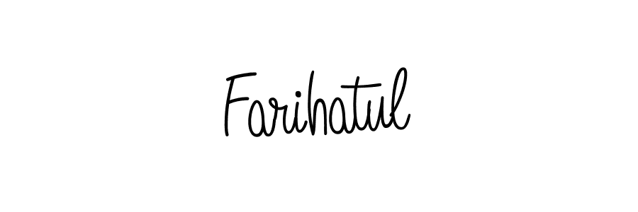 How to make Farihatul signature? Angelique-Rose-font-FFP is a professional autograph style. Create handwritten signature for Farihatul name. Farihatul signature style 5 images and pictures png