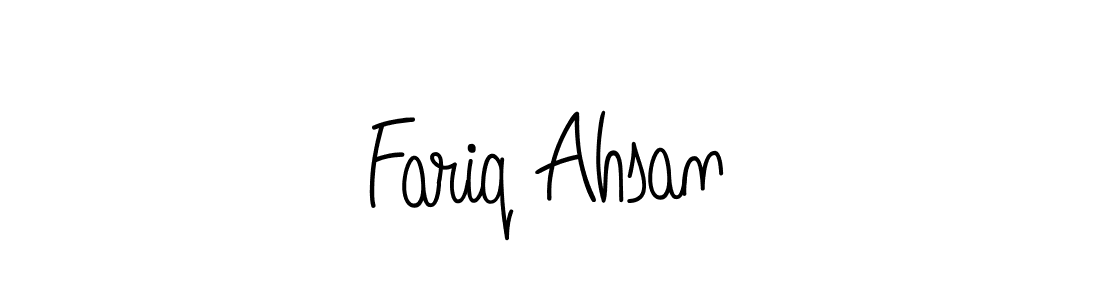 Design your own signature with our free online signature maker. With this signature software, you can create a handwritten (Angelique-Rose-font-FFP) signature for name Fariq Ahsan. Fariq Ahsan signature style 5 images and pictures png