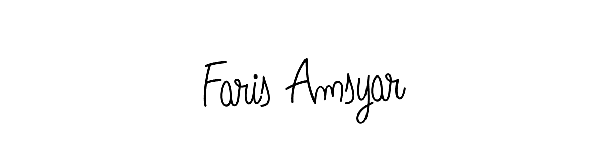 Design your own signature with our free online signature maker. With this signature software, you can create a handwritten (Angelique-Rose-font-FFP) signature for name Faris Amsyar. Faris Amsyar signature style 5 images and pictures png