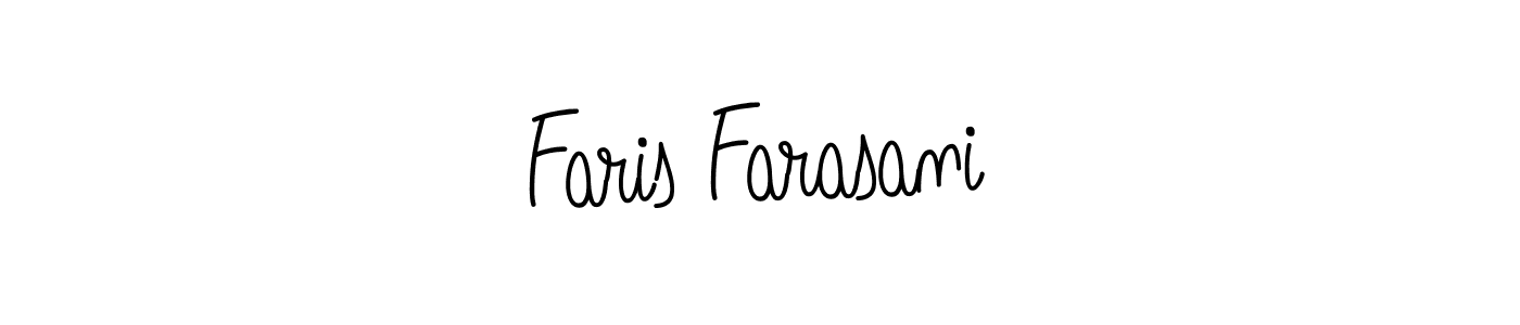 Use a signature maker to create a handwritten signature online. With this signature software, you can design (Angelique-Rose-font-FFP) your own signature for name Faris Farasani. Faris Farasani signature style 5 images and pictures png