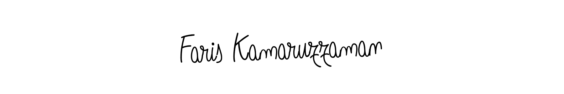 How to make Faris Kamaruzzaman name signature. Use Angelique-Rose-font-FFP style for creating short signs online. This is the latest handwritten sign. Faris Kamaruzzaman signature style 5 images and pictures png