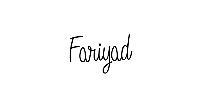 Design your own signature with our free online signature maker. With this signature software, you can create a handwritten (Angelique-Rose-font-FFP) signature for name Fariyad. Fariyad signature style 5 images and pictures png