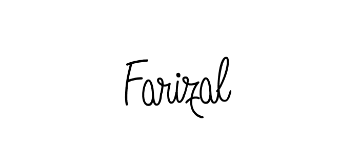 Make a beautiful signature design for name Farizal. With this signature (Angelique-Rose-font-FFP) style, you can create a handwritten signature for free. Farizal signature style 5 images and pictures png