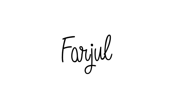 Create a beautiful signature design for name Farjul. With this signature (Angelique-Rose-font-FFP) fonts, you can make a handwritten signature for free. Farjul signature style 5 images and pictures png