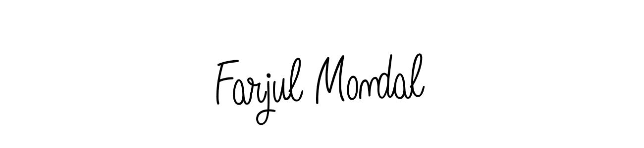 The best way (Angelique-Rose-font-FFP) to make a short signature is to pick only two or three words in your name. The name Farjul Mondal include a total of six letters. For converting this name. Farjul Mondal signature style 5 images and pictures png