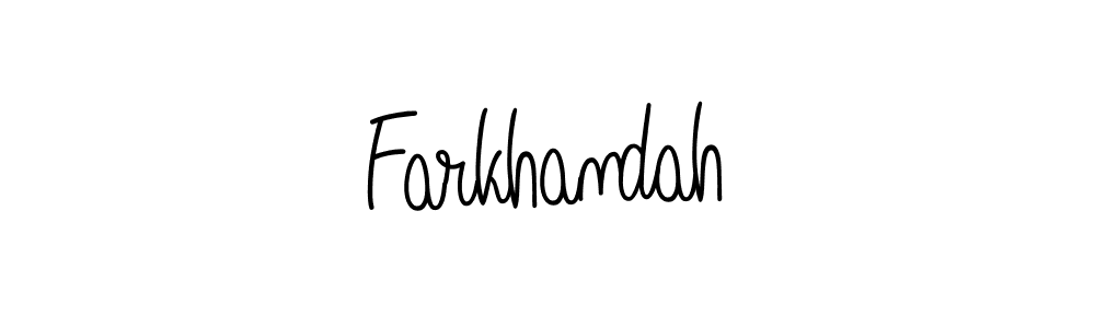 You can use this online signature creator to create a handwritten signature for the name Farkhandah. This is the best online autograph maker. Farkhandah signature style 5 images and pictures png