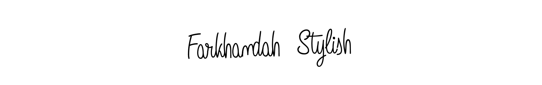 Here are the top 10 professional signature styles for the name Farkhandah  Stylish. These are the best autograph styles you can use for your name. Farkhandah  Stylish signature style 5 images and pictures png