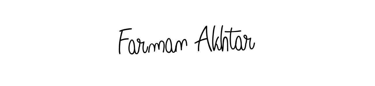 Make a beautiful signature design for name Farman Akhtar. With this signature (Angelique-Rose-font-FFP) style, you can create a handwritten signature for free. Farman Akhtar signature style 5 images and pictures png