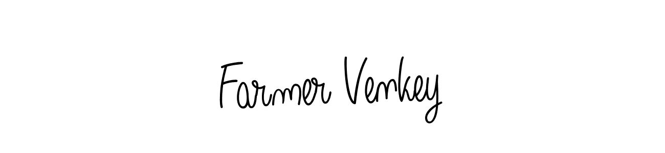 You should practise on your own different ways (Angelique-Rose-font-FFP) to write your name (Farmer Venkey) in signature. don't let someone else do it for you. Farmer Venkey signature style 5 images and pictures png