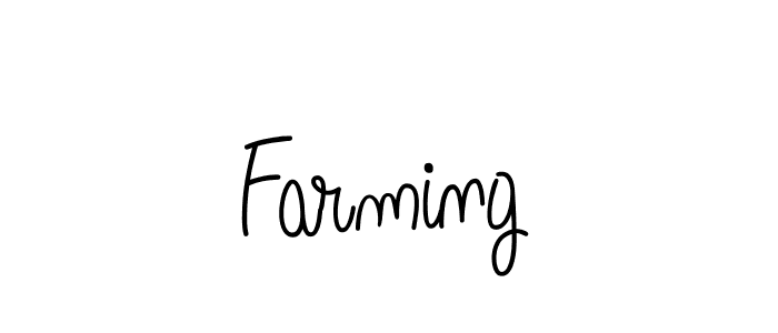 Make a beautiful signature design for name Farming. With this signature (Angelique-Rose-font-FFP) style, you can create a handwritten signature for free. Farming signature style 5 images and pictures png