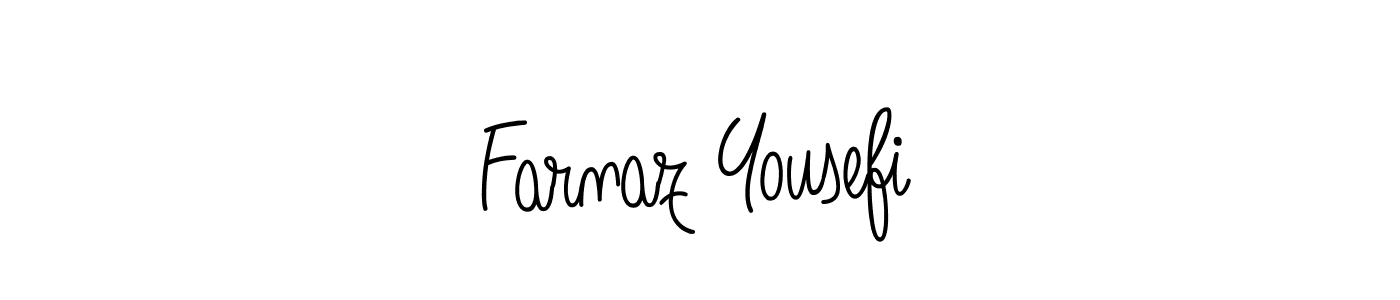 How to make Farnaz Yousefi name signature. Use Angelique-Rose-font-FFP style for creating short signs online. This is the latest handwritten sign. Farnaz Yousefi signature style 5 images and pictures png