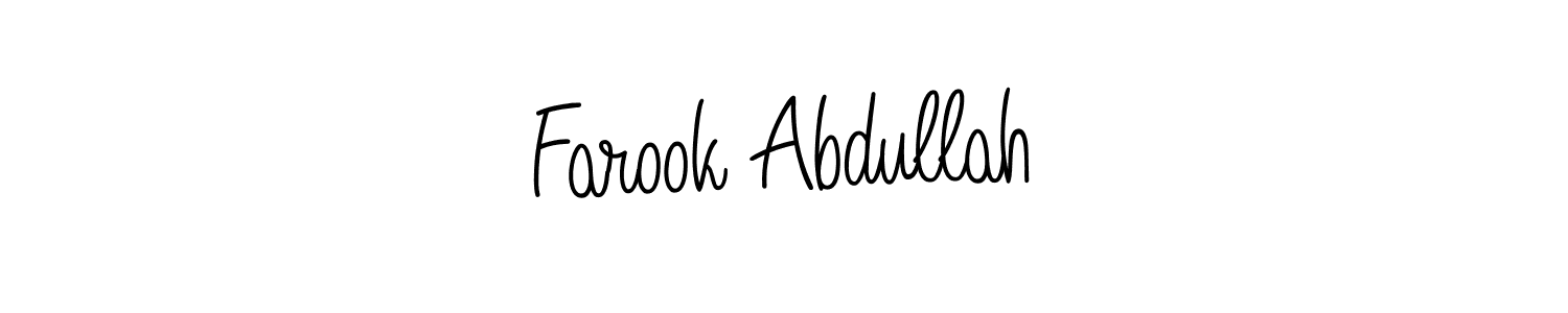 Make a beautiful signature design for name Farook Abdullah. With this signature (Angelique-Rose-font-FFP) style, you can create a handwritten signature for free. Farook Abdullah signature style 5 images and pictures png