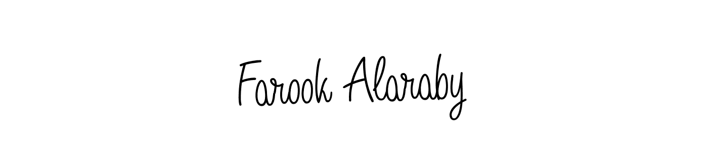 Also we have Farook Alaraby name is the best signature style. Create professional handwritten signature collection using Angelique-Rose-font-FFP autograph style. Farook Alaraby signature style 5 images and pictures png