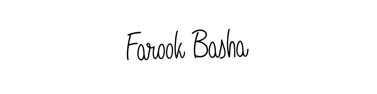 Farook Basha stylish signature style. Best Handwritten Sign (Angelique-Rose-font-FFP) for my name. Handwritten Signature Collection Ideas for my name Farook Basha. Farook Basha signature style 5 images and pictures png