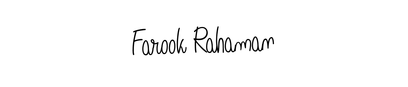 Once you've used our free online signature maker to create your best signature Angelique-Rose-font-FFP style, it's time to enjoy all of the benefits that Farook Rahaman name signing documents. Farook Rahaman signature style 5 images and pictures png