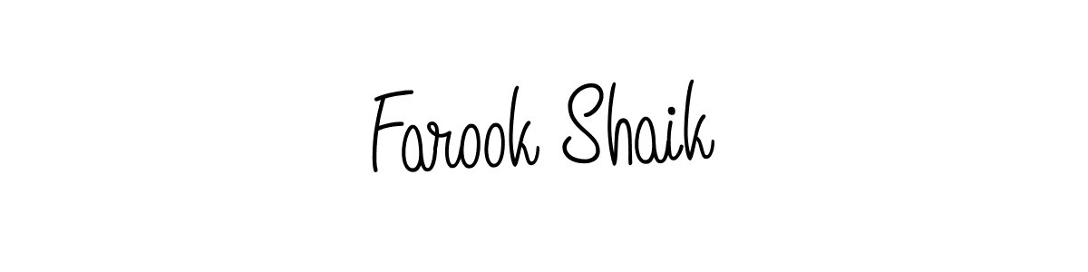 Also we have Farook Shaik name is the best signature style. Create professional handwritten signature collection using Angelique-Rose-font-FFP autograph style. Farook Shaik signature style 5 images and pictures png
