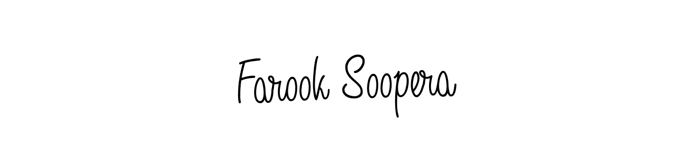 You should practise on your own different ways (Angelique-Rose-font-FFP) to write your name (Farook Soopera) in signature. don't let someone else do it for you. Farook Soopera signature style 5 images and pictures png