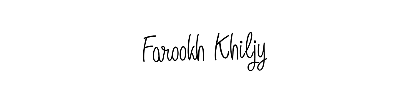 How to make Farookh Khiljy signature? Angelique-Rose-font-FFP is a professional autograph style. Create handwritten signature for Farookh Khiljy name. Farookh Khiljy signature style 5 images and pictures png