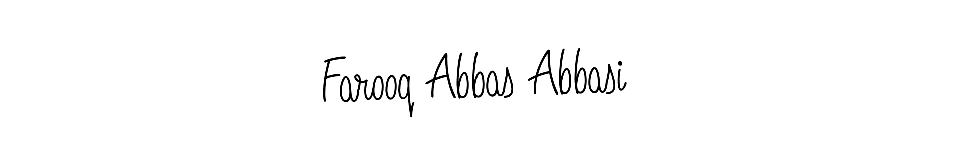 How to make Farooq Abbas Abbasi name signature. Use Angelique-Rose-font-FFP style for creating short signs online. This is the latest handwritten sign. Farooq Abbas Abbasi signature style 5 images and pictures png