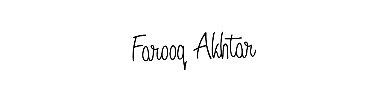 Create a beautiful signature design for name Farooq Akhtar. With this signature (Angelique-Rose-font-FFP) fonts, you can make a handwritten signature for free. Farooq Akhtar signature style 5 images and pictures png