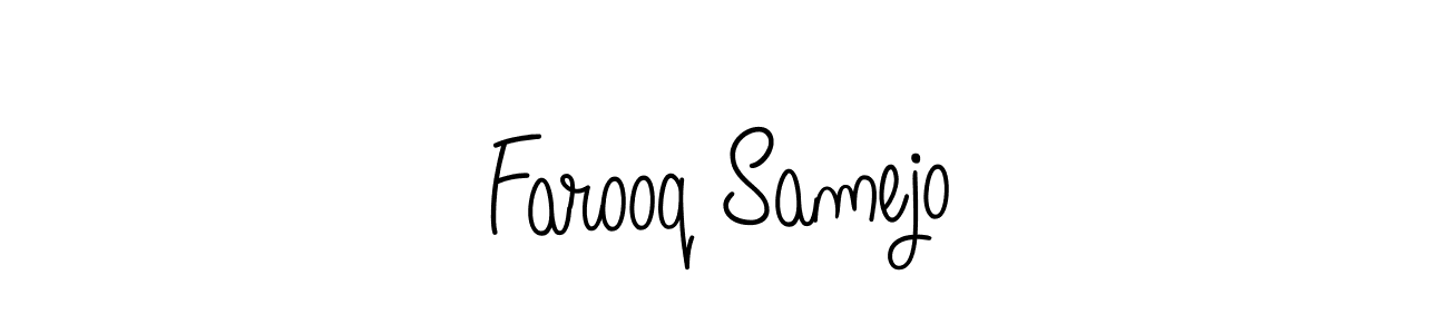 This is the best signature style for the Farooq Samejo name. Also you like these signature font (Angelique-Rose-font-FFP). Mix name signature. Farooq Samejo signature style 5 images and pictures png