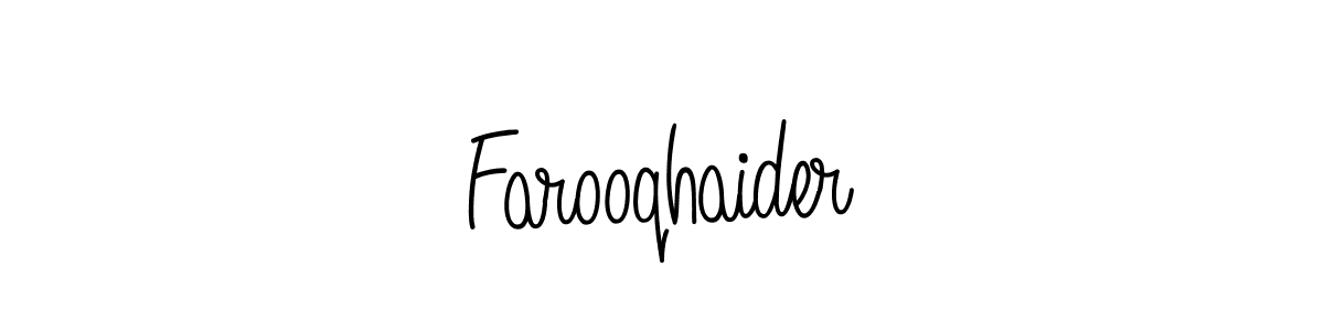 Make a beautiful signature design for name Farooqhaider. With this signature (Angelique-Rose-font-FFP) style, you can create a handwritten signature for free. Farooqhaider signature style 5 images and pictures png