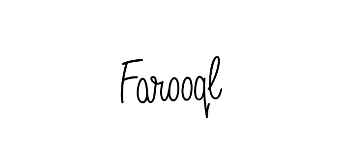 Make a beautiful signature design for name Farooql. With this signature (Angelique-Rose-font-FFP) style, you can create a handwritten signature for free. Farooql signature style 5 images and pictures png
