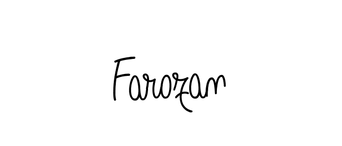 Farozan stylish signature style. Best Handwritten Sign (Angelique-Rose-font-FFP) for my name. Handwritten Signature Collection Ideas for my name Farozan. Farozan signature style 5 images and pictures png