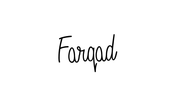 Use a signature maker to create a handwritten signature online. With this signature software, you can design (Angelique-Rose-font-FFP) your own signature for name Farqad. Farqad signature style 5 images and pictures png