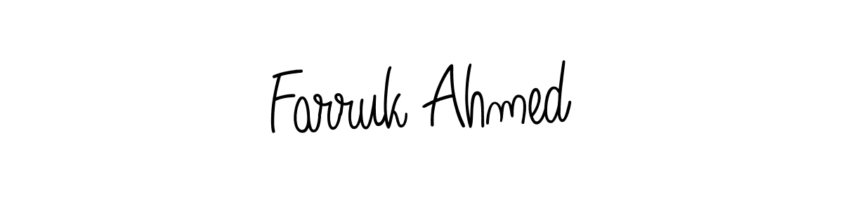 Design your own signature with our free online signature maker. With this signature software, you can create a handwritten (Angelique-Rose-font-FFP) signature for name Farruk Ahmed. Farruk Ahmed signature style 5 images and pictures png