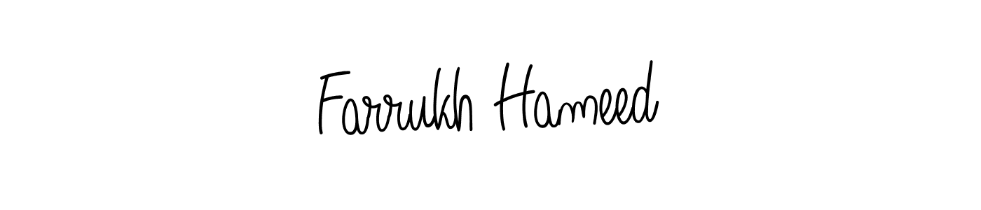 How to Draw Farrukh Hameed signature style? Angelique-Rose-font-FFP is a latest design signature styles for name Farrukh Hameed. Farrukh Hameed signature style 5 images and pictures png