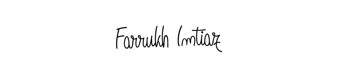 You should practise on your own different ways (Angelique-Rose-font-FFP) to write your name (Farrukh Imtiaz) in signature. don't let someone else do it for you. Farrukh Imtiaz signature style 5 images and pictures png
