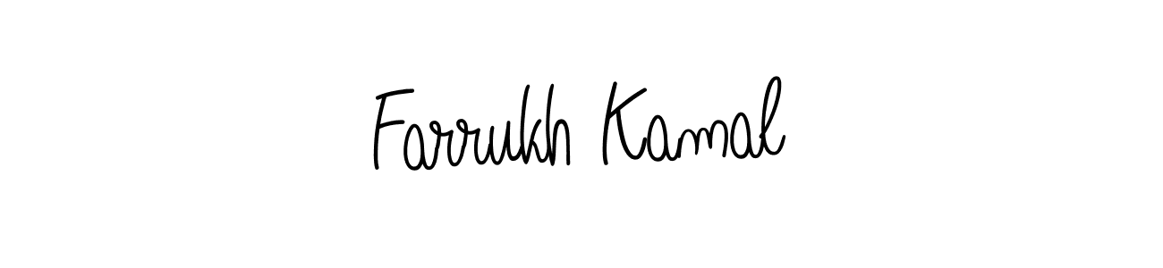 Farrukh Kamal stylish signature style. Best Handwritten Sign (Angelique-Rose-font-FFP) for my name. Handwritten Signature Collection Ideas for my name Farrukh Kamal. Farrukh Kamal signature style 5 images and pictures png