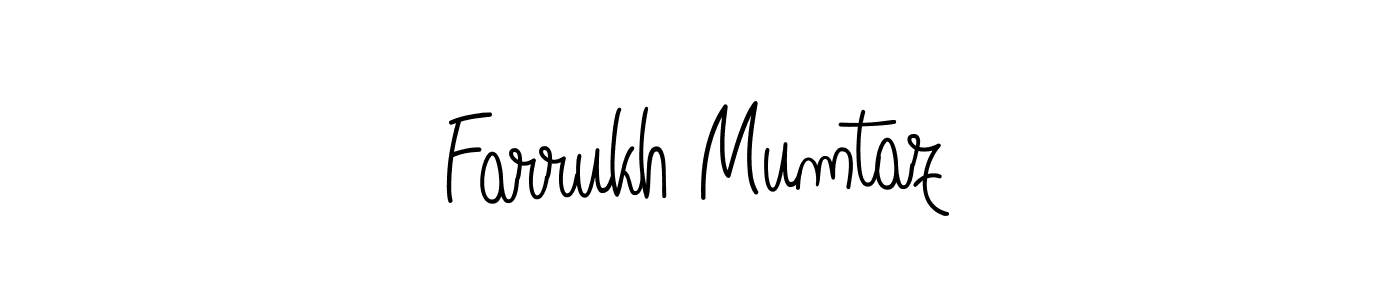 You should practise on your own different ways (Angelique-Rose-font-FFP) to write your name (Farrukh Mumtaz) in signature. don't let someone else do it for you. Farrukh Mumtaz signature style 5 images and pictures png