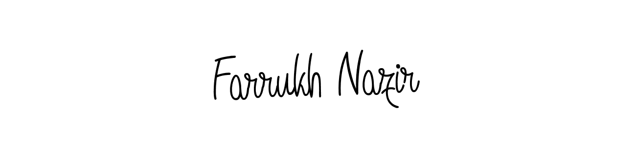 How to make Farrukh Nazir name signature. Use Angelique-Rose-font-FFP style for creating short signs online. This is the latest handwritten sign. Farrukh Nazir signature style 5 images and pictures png
