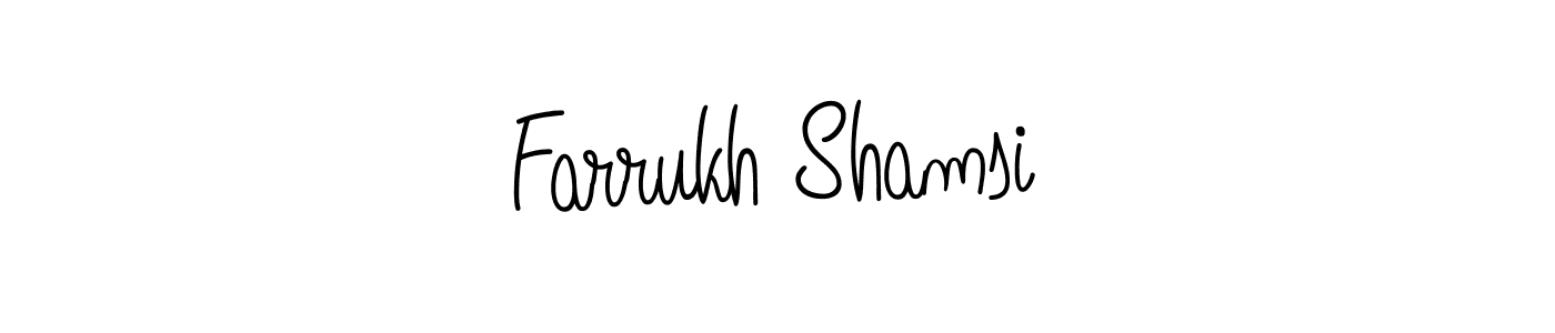 Check out images of Autograph of Farrukh Shamsi name. Actor Farrukh Shamsi Signature Style. Angelique-Rose-font-FFP is a professional sign style online. Farrukh Shamsi signature style 5 images and pictures png