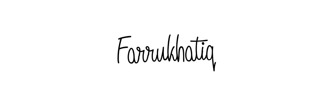 How to make Farrukhatiq name signature. Use Angelique-Rose-font-FFP style for creating short signs online. This is the latest handwritten sign. Farrukhatiq signature style 5 images and pictures png