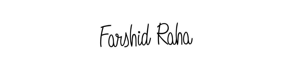 Design your own signature with our free online signature maker. With this signature software, you can create a handwritten (Angelique-Rose-font-FFP) signature for name Farshid Raha. Farshid Raha signature style 5 images and pictures png