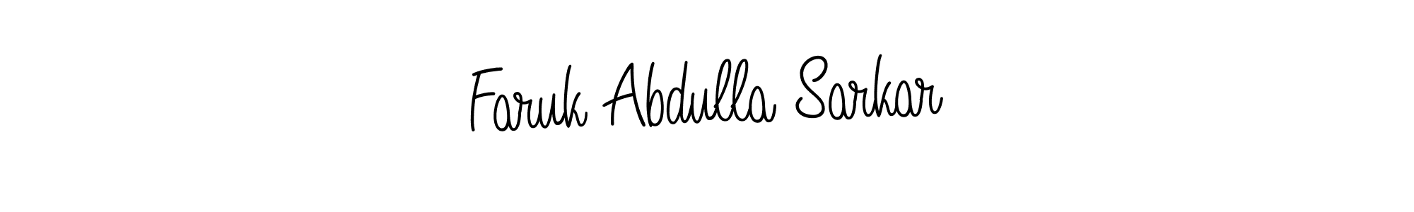 Create a beautiful signature design for name Faruk Abdulla Sarkar. With this signature (Angelique-Rose-font-FFP) fonts, you can make a handwritten signature for free. Faruk Abdulla Sarkar signature style 5 images and pictures png