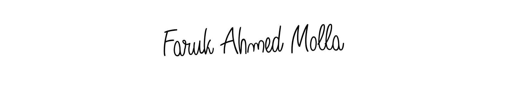 Create a beautiful signature design for name Faruk Ahmed Molla. With this signature (Angelique-Rose-font-FFP) fonts, you can make a handwritten signature for free. Faruk Ahmed Molla signature style 5 images and pictures png