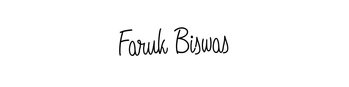 Make a beautiful signature design for name Faruk Biswas. With this signature (Angelique-Rose-font-FFP) style, you can create a handwritten signature for free. Faruk Biswas signature style 5 images and pictures png